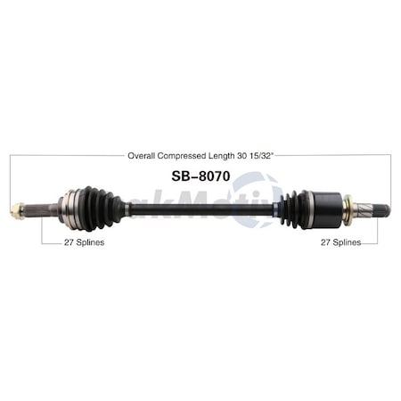 Surtrack Axle Cv Axle Shaft, Sb-8070 SB-8070